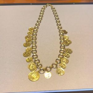 Gold coin necklace